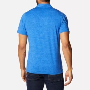 Michael Kors Men’s Blue Short Sleeve Fitted Polo Shirt Collared Cotton Casual L